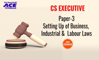 CS EXECUTIVE Paper 3. : Setting Up of Business, Industrial &  Labour Laws ( New )